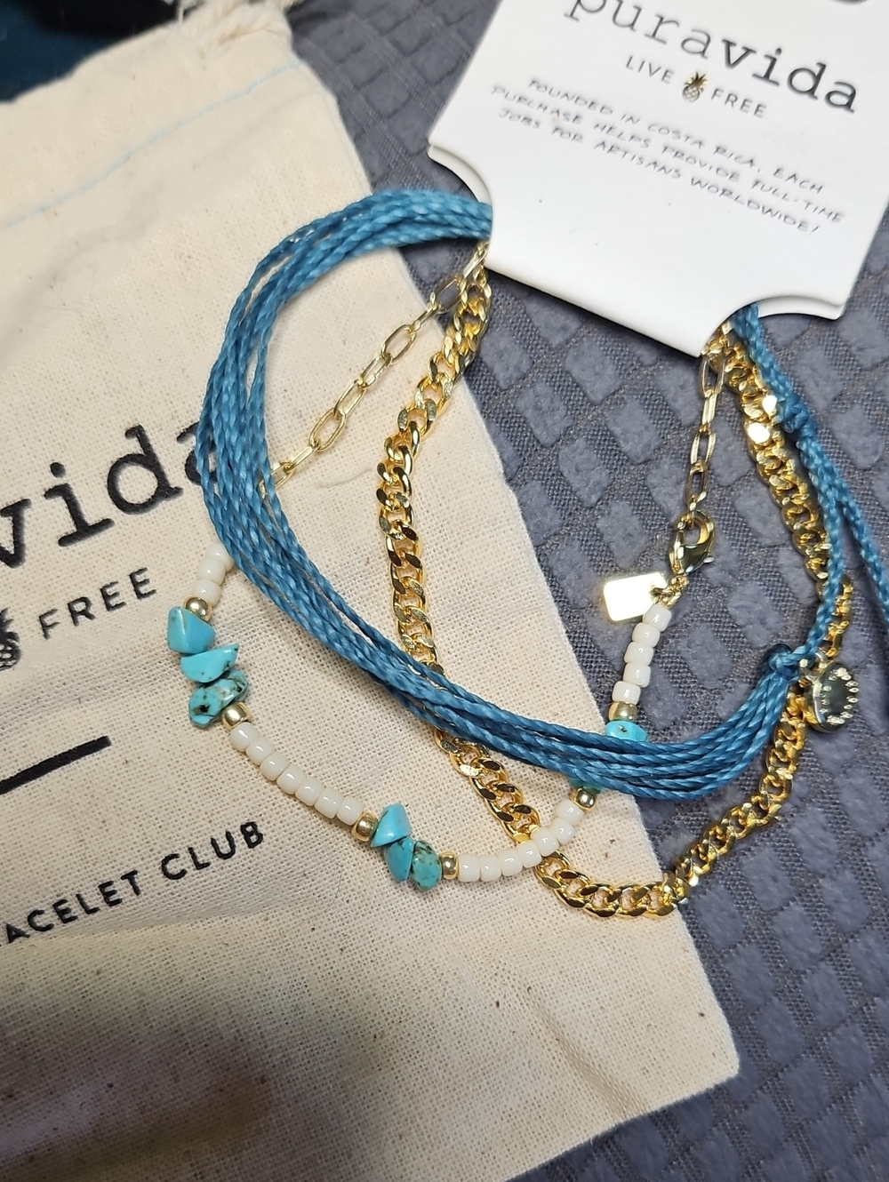 PURA VIDA Club Set Of 3 Bracelets New In Package